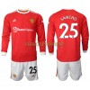 Original Trikotsatz Manchester United Jadon Sancho 25 Heimtrikot 2021-22 Langarm Für Kinder